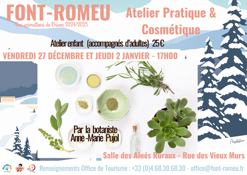 ATELIER PRATIQUE & COSMÉTIQUE ENFANTS