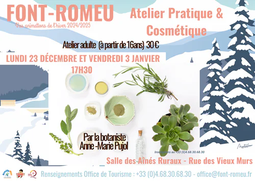 ATELIER PRATIQUE & COSMÉTIQUE ADULTE