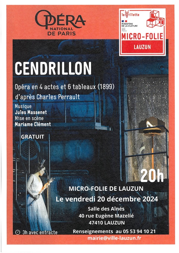 Micro-Folie Diffusion de l'opéra "Cendrillon"