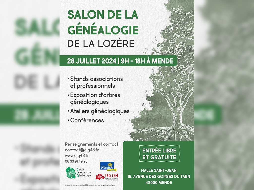 SALON DE LA GÉNÉALOGIE DE LA LOZÈRE 9ÈME ÉDITION