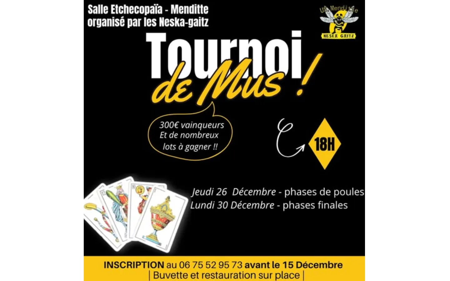 Tournoi de mus phases de poules