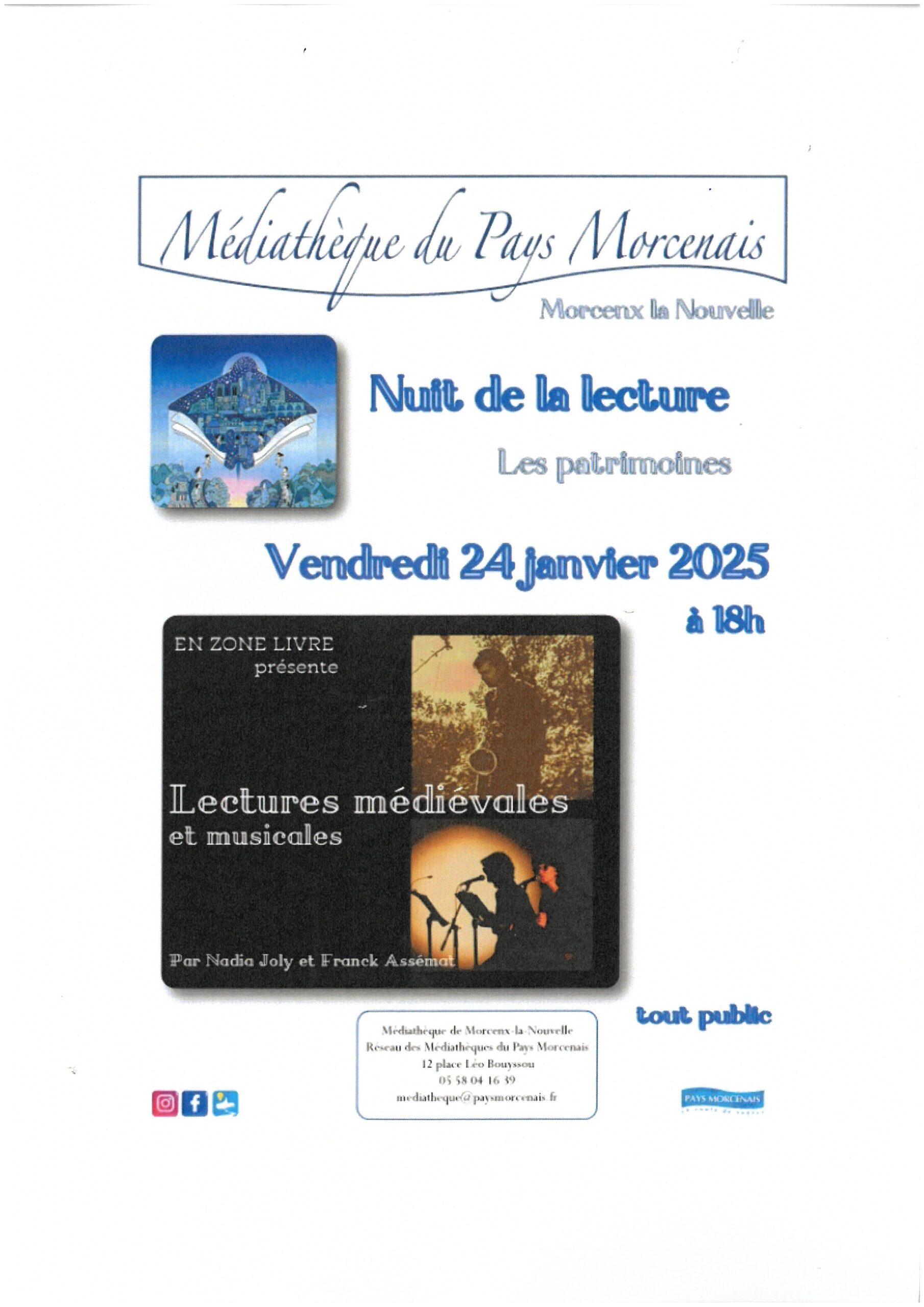 Nuits de la lecture Les patrimoines "Lectures médiévales et musicales"