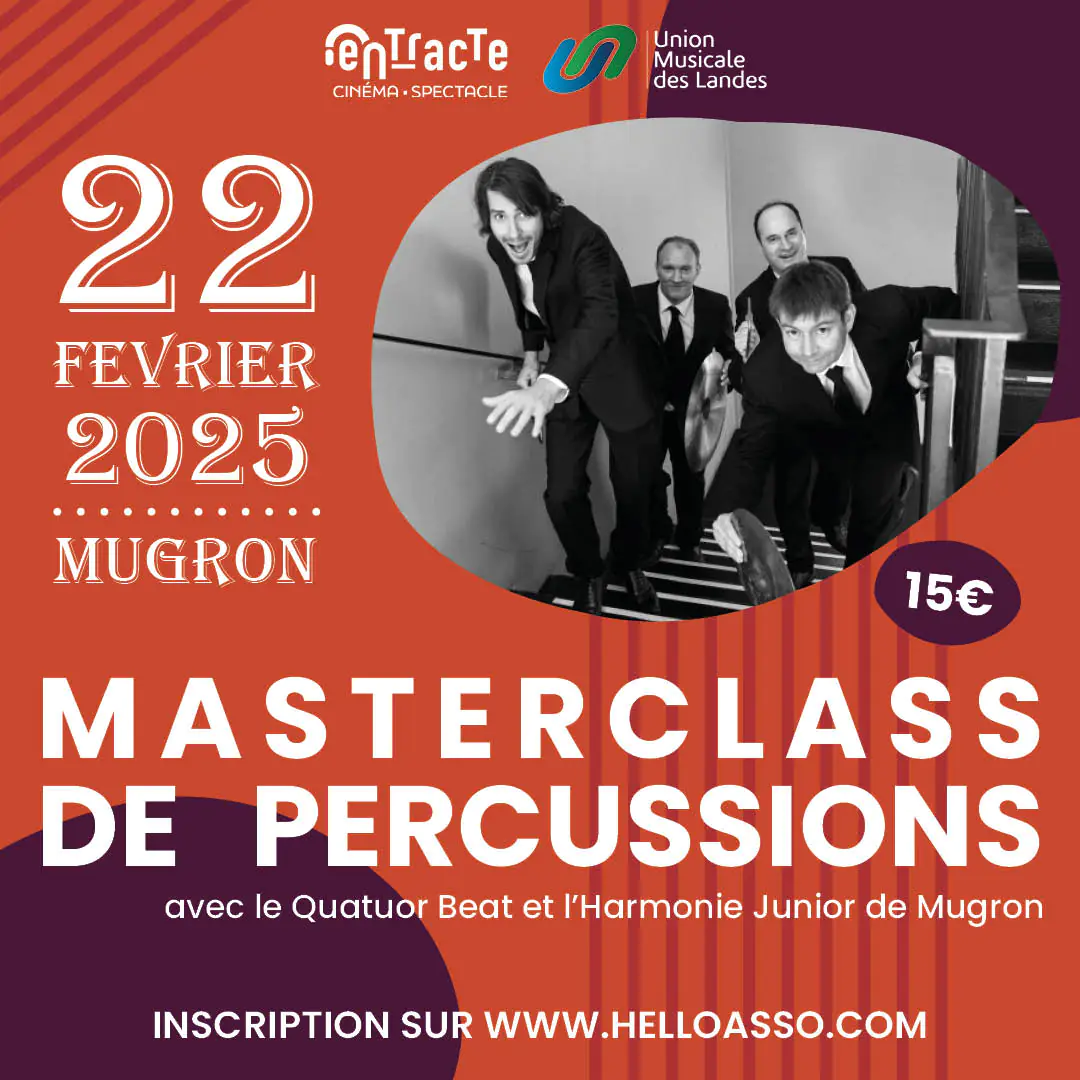 Masterclass de percussions avec le Quatuor Beat