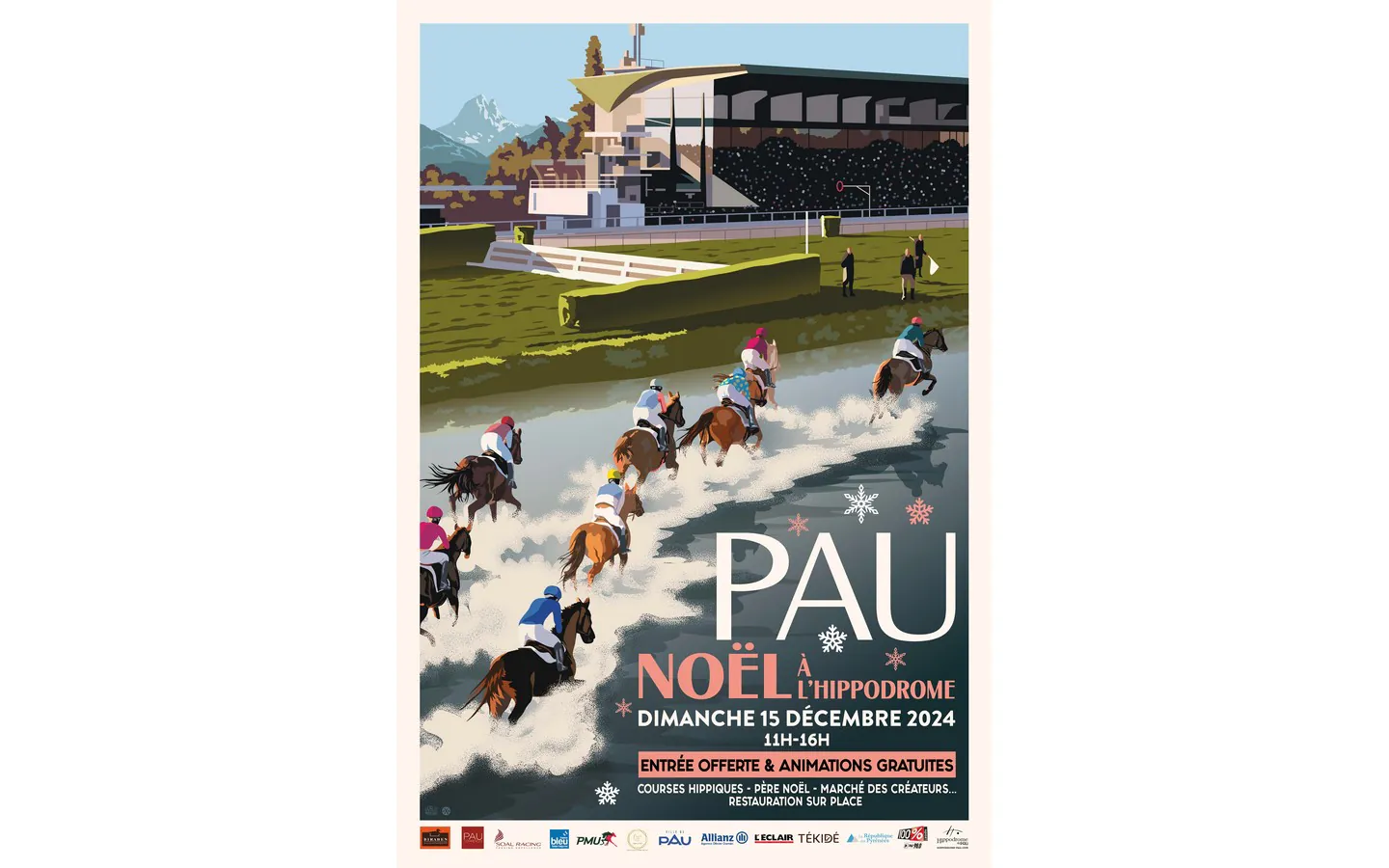 Noël à l'hippodrome de Pau Magie de l'hiver