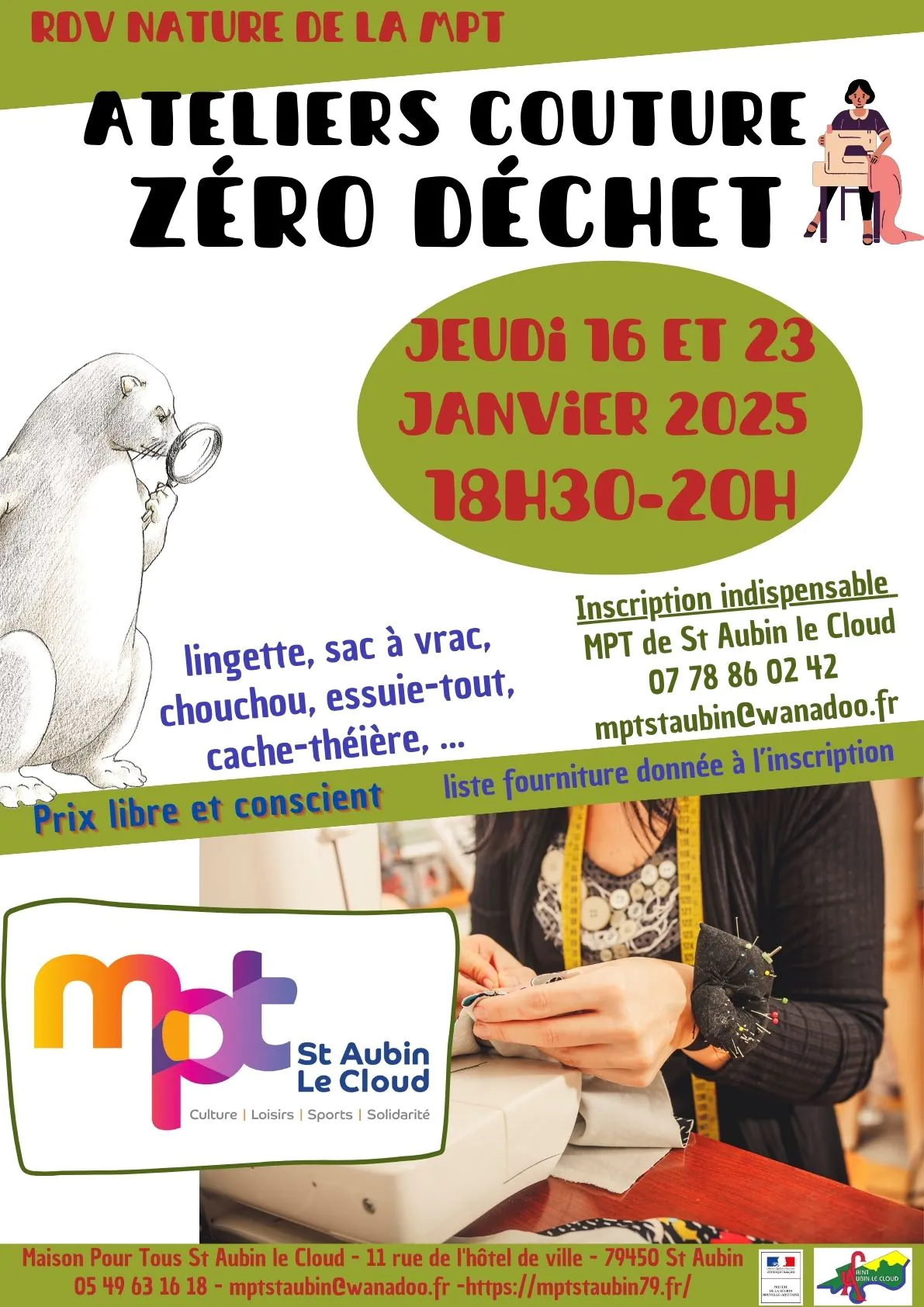 Atelier couture "Zéro déchet"