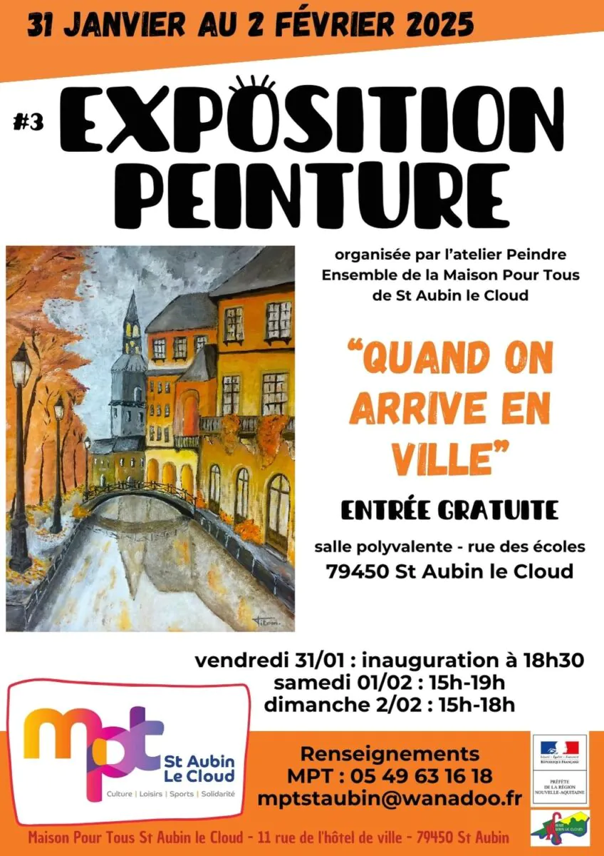 Exposition de peinture "Quand on arrive en ville"