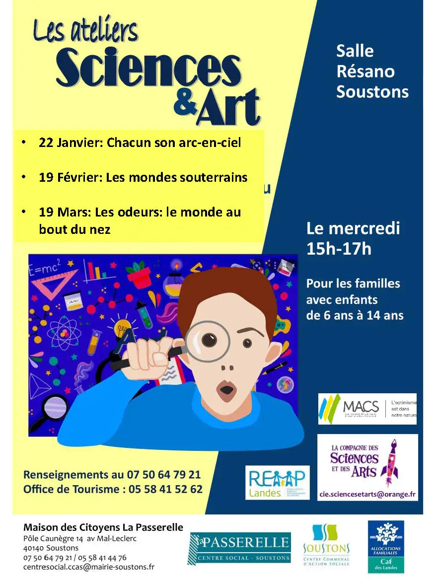 Ateliers "sciences et arts" pour enfants du mercredi