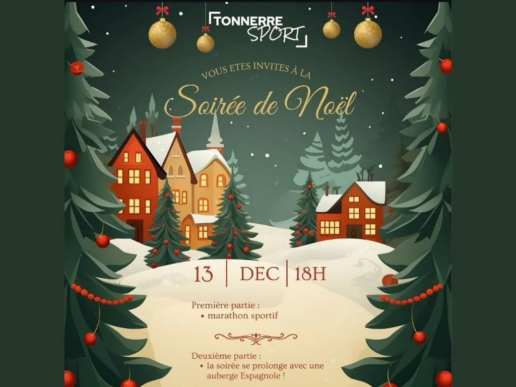 Soirée de Noël chez Tonnerre Sport