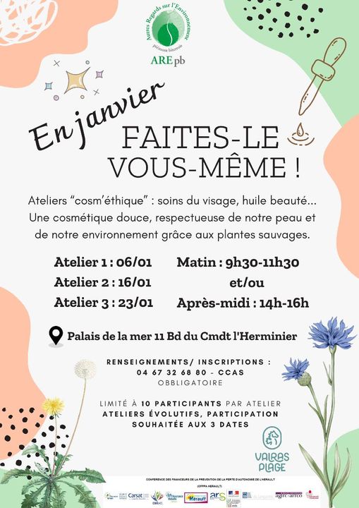 ATELIER COSM'ÉTHIQUES: FABRIQUEZ VOS PROPRES COSMÉTIQUES ÉCO-RESPONSABLE!