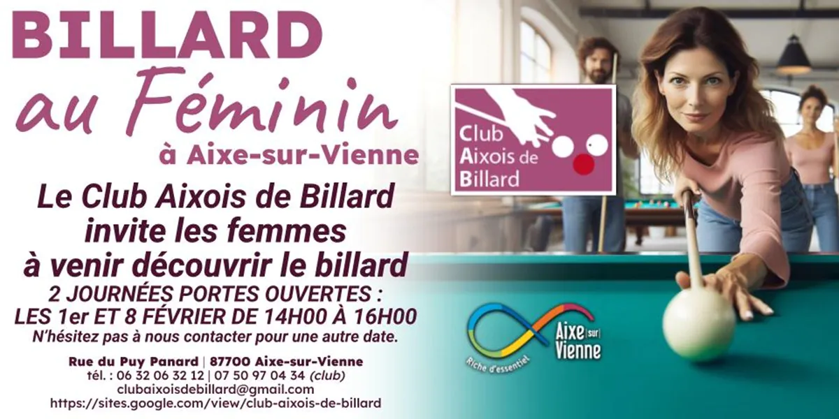 Billard au féminin à Aixe-sur-Vienne