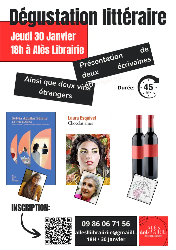 Dégustation littéraire Alès Librairie Alès