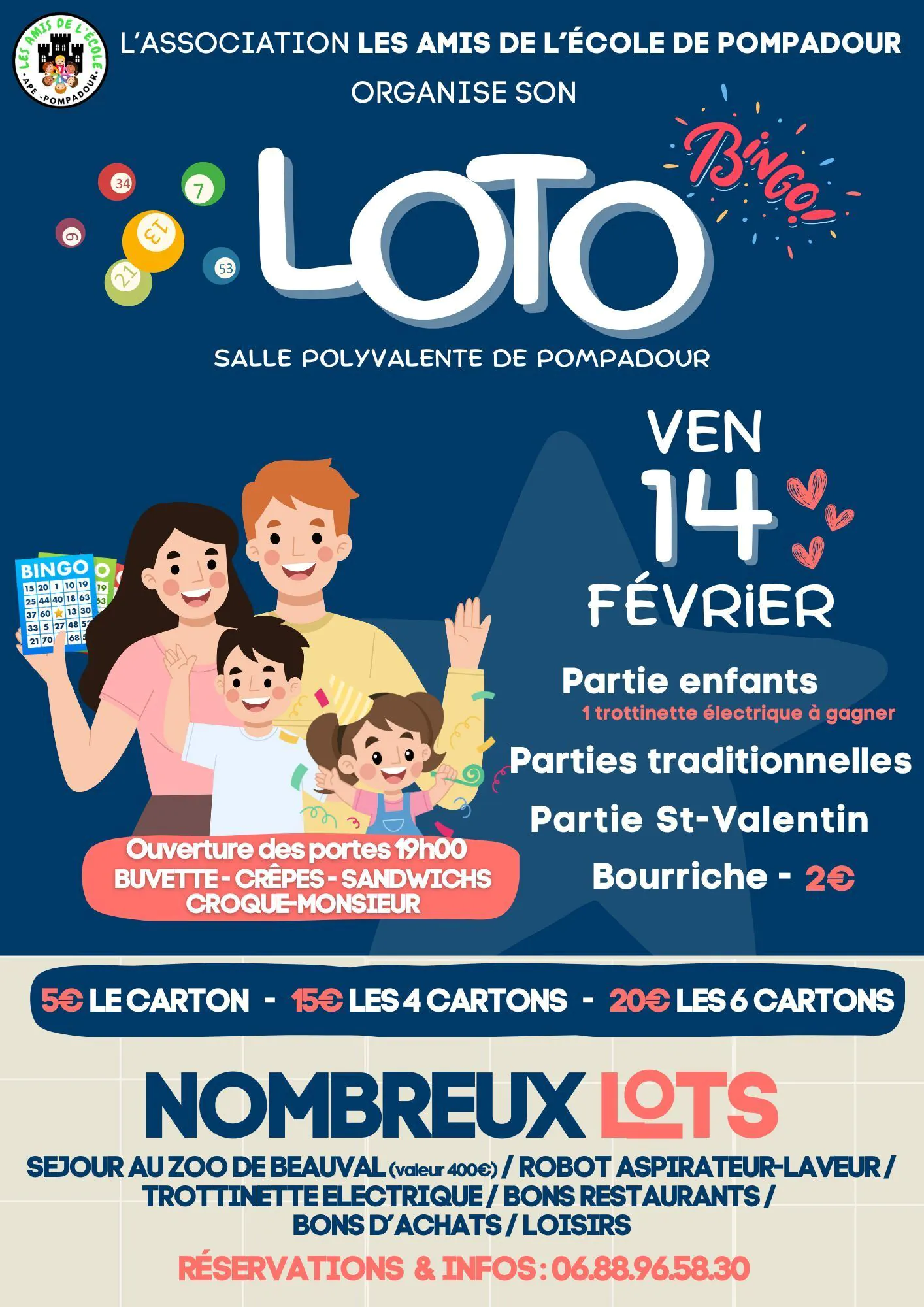 Loto des parents d'élèves de Pompadour