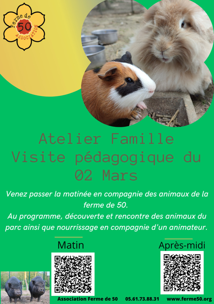 Visite pédagogique Association Ferme de 50 Ramonville-Saint-Agne