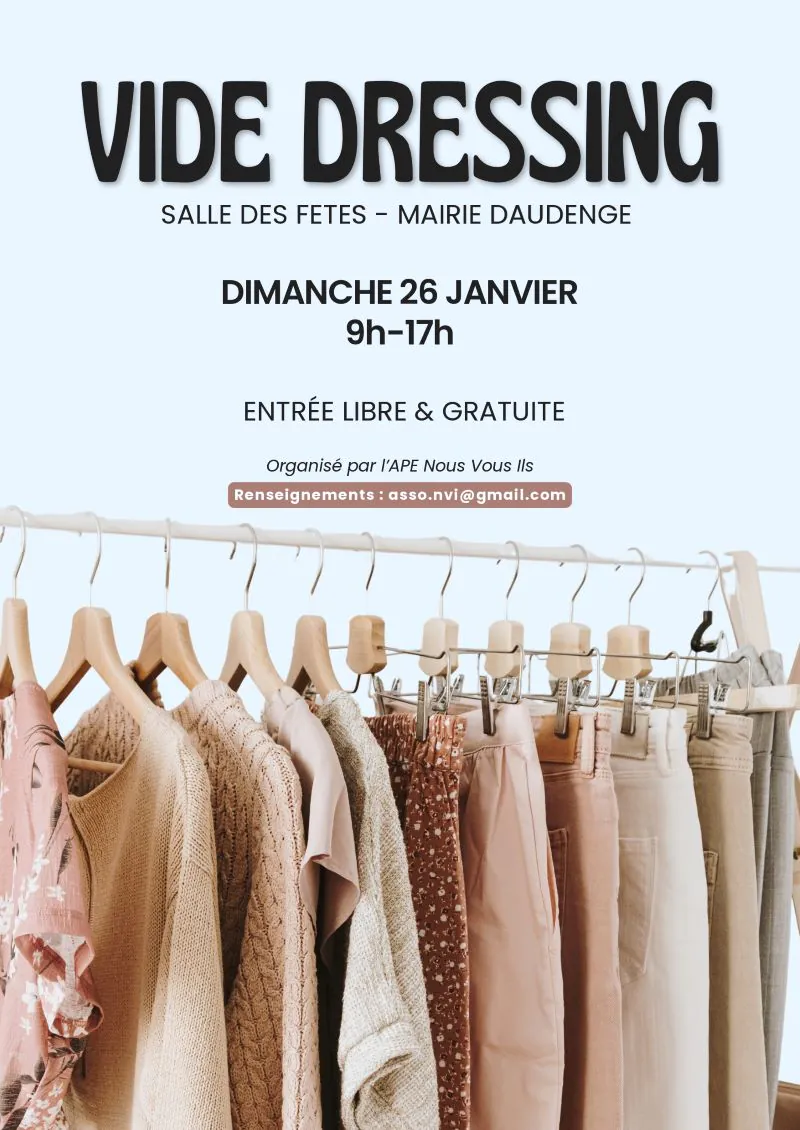 Vide dressing de l'association Nous