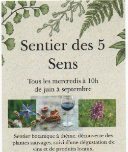 Le sentier des 5 sens au Domaine Les Hauts de Riquets