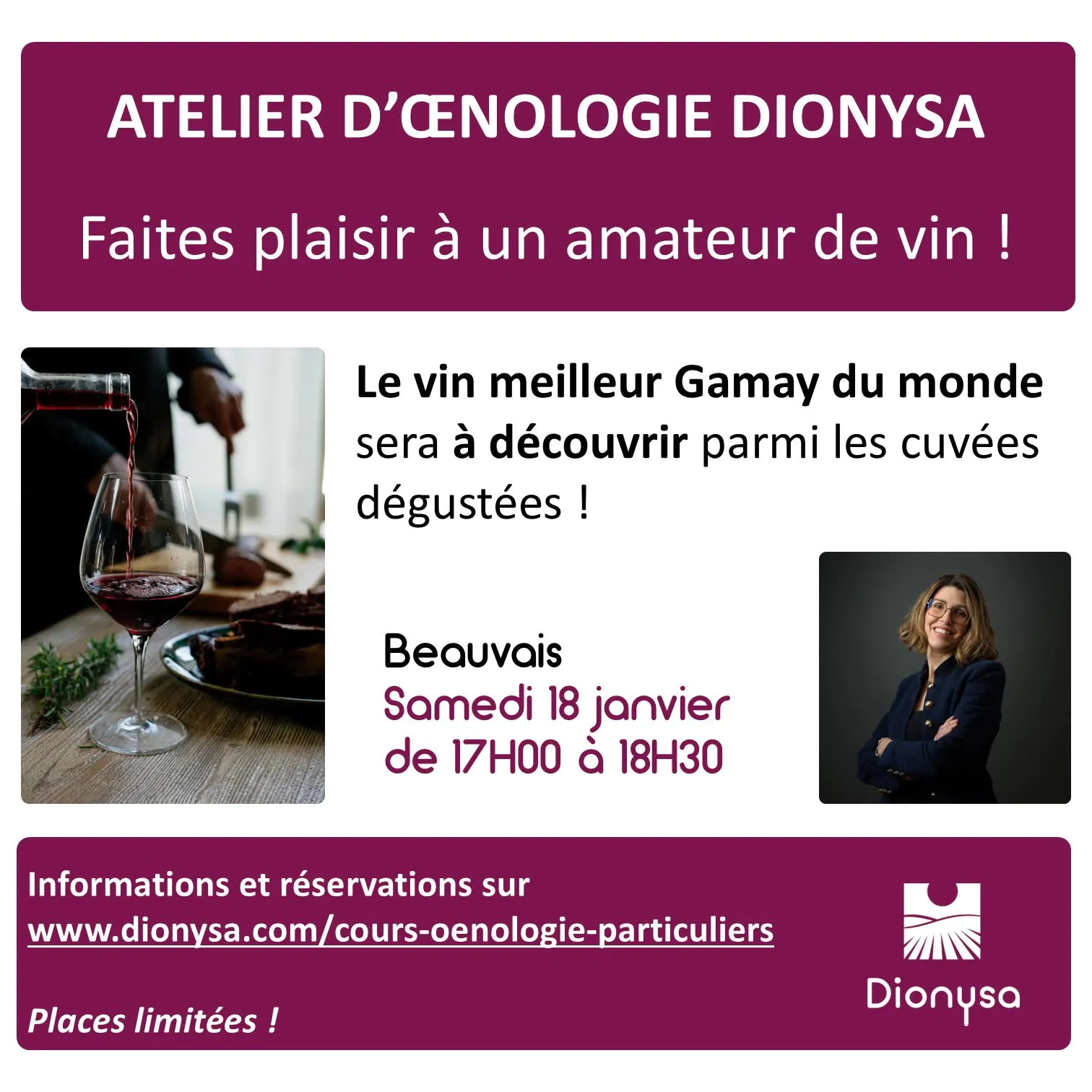 Atelier d'initiation à l'oenologie à Beauvais