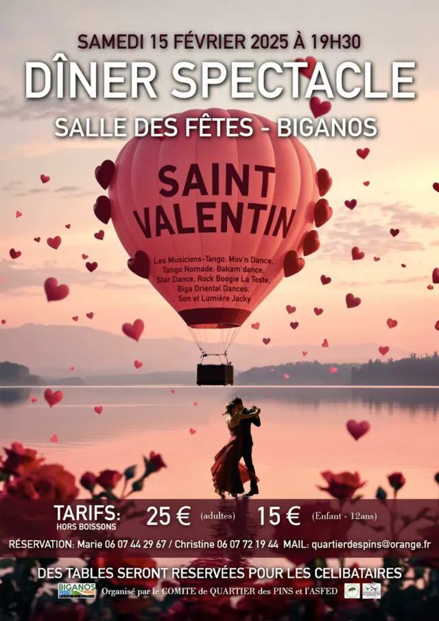 Dîner spectacle Saint Valentin