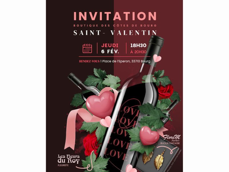 Soirée Boutique Saint Valentin des Côtes de Bourg !