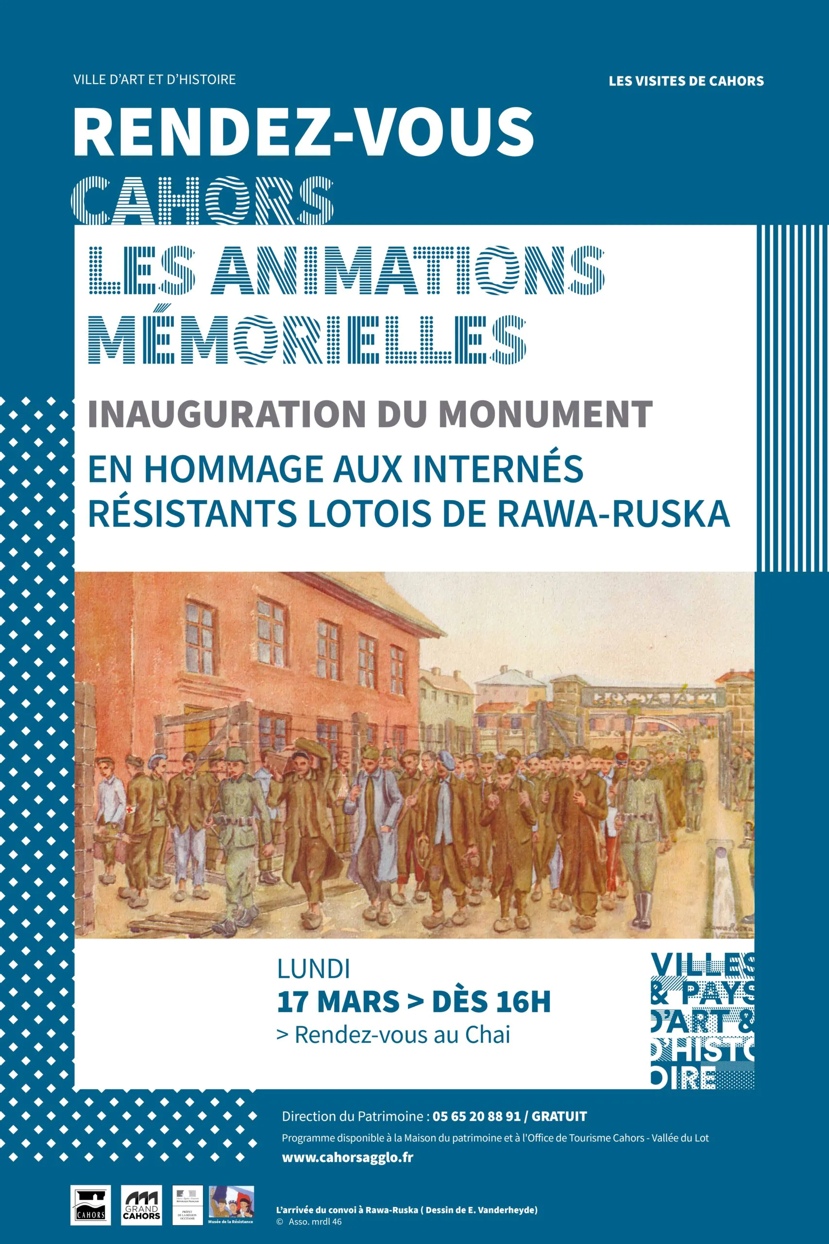 Animations mémorielles Inauguration du monument en hommage aux internés résistants lotois de Rawa-Ruska