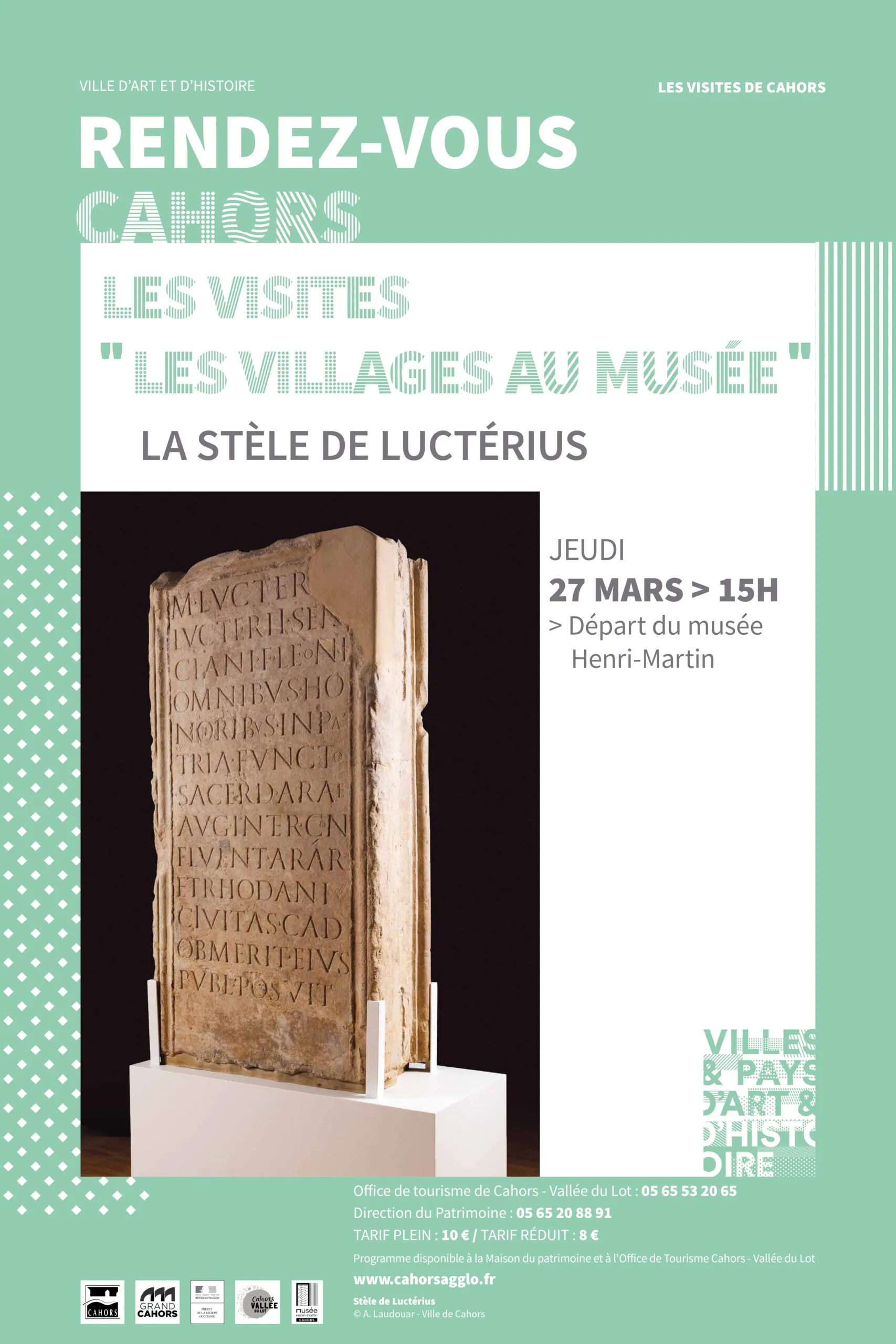 Visite guidée "Les villages au musée" la stèle de Luctérius