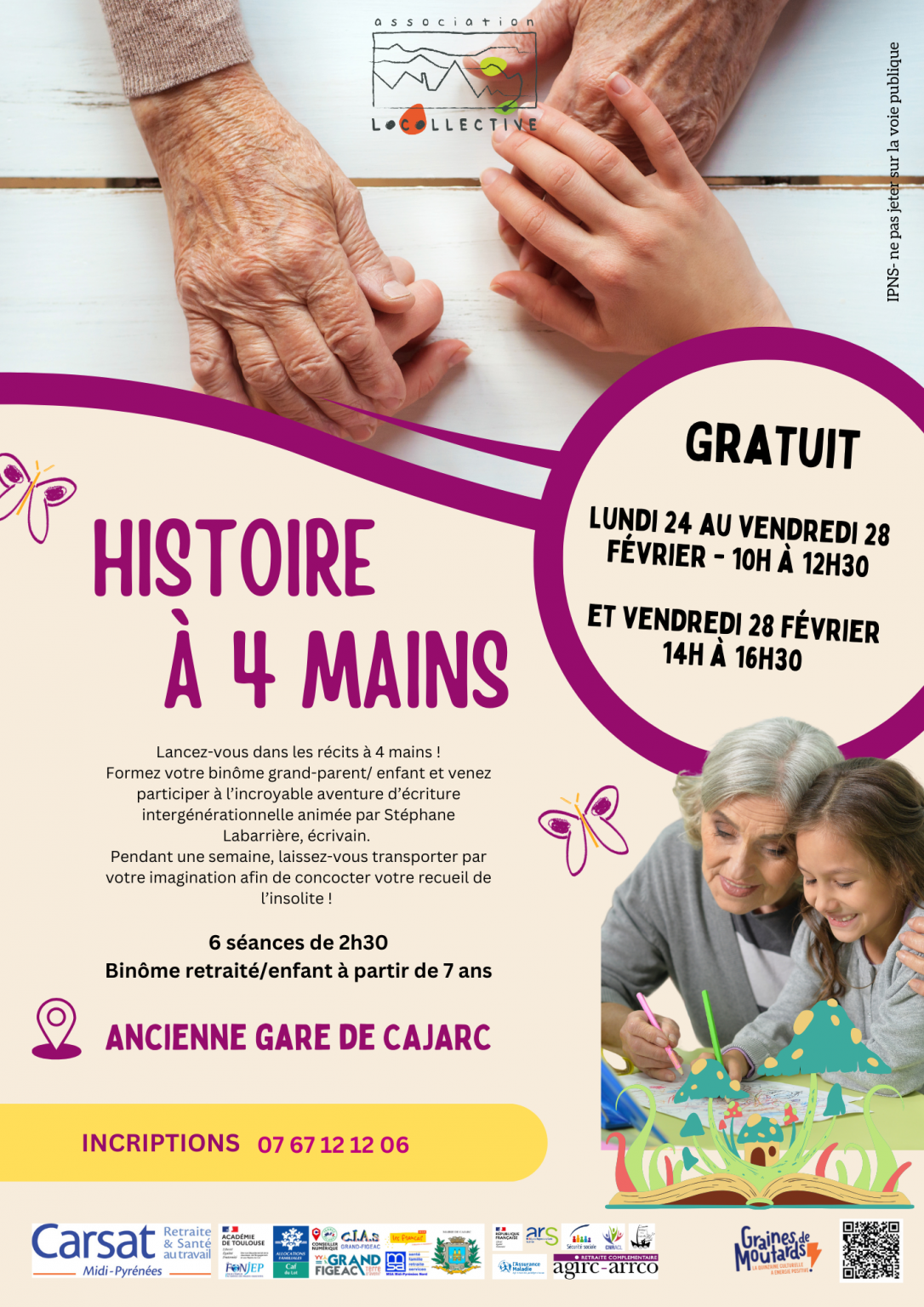 Graines de Moutards ateliers d’écriture intergénérationnels