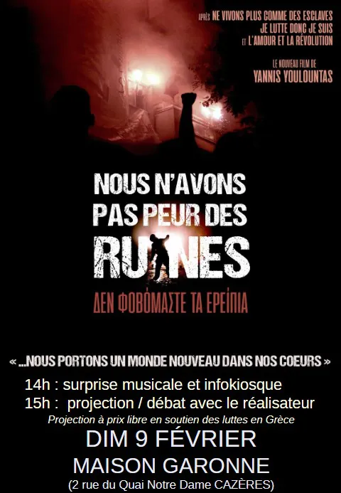 PROJECTION "NOUS N'AVONS PAS PEUR DES RUINES"