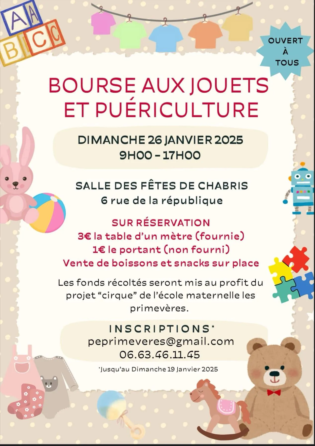 Bourse aux jouets et puériculture