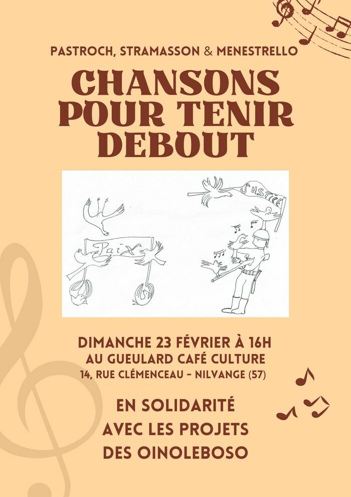 « Chansons pour tenir debout » SARL LE GUEULARD Nilvange