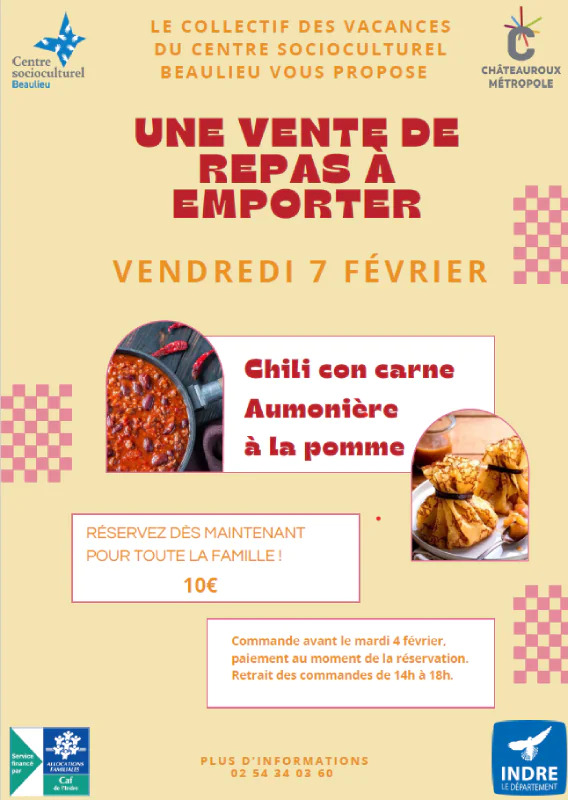 Vente de repas à emporter