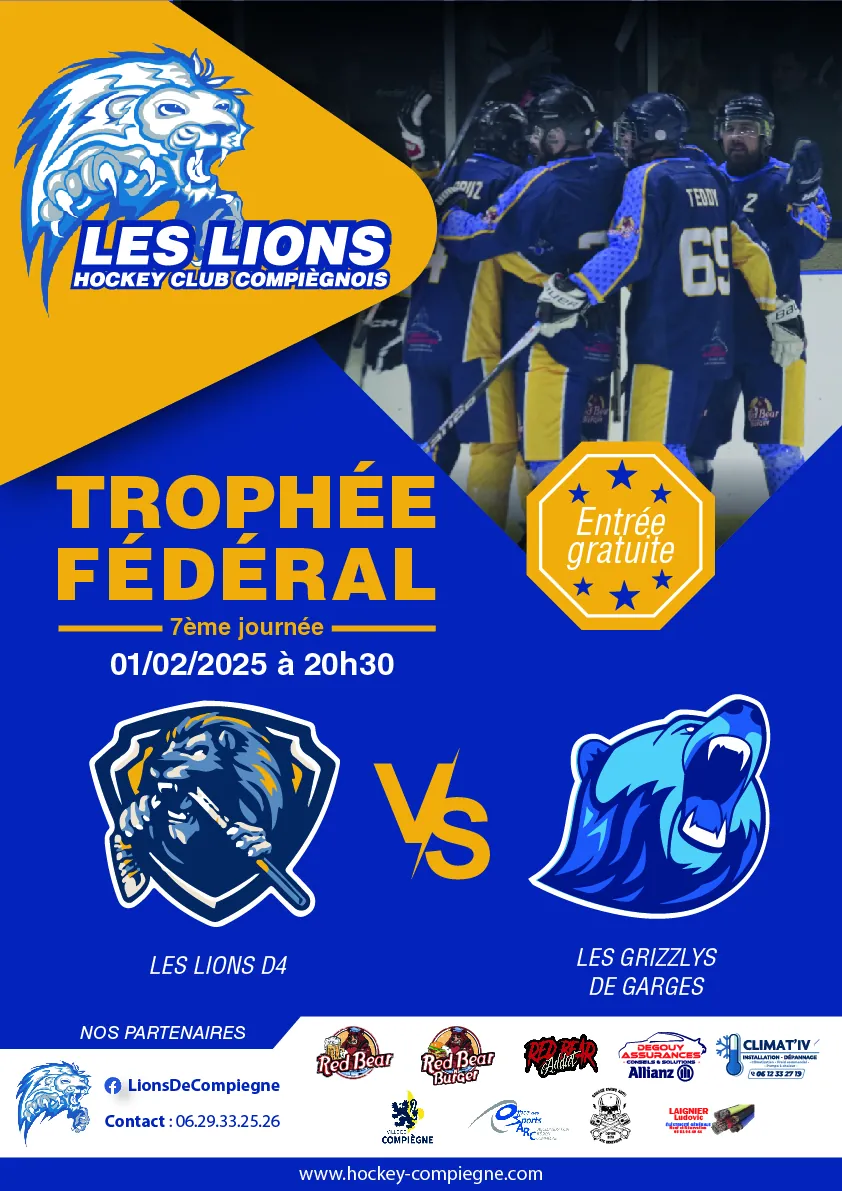 Trophée fédéral J7 Lions VS Grizzlys