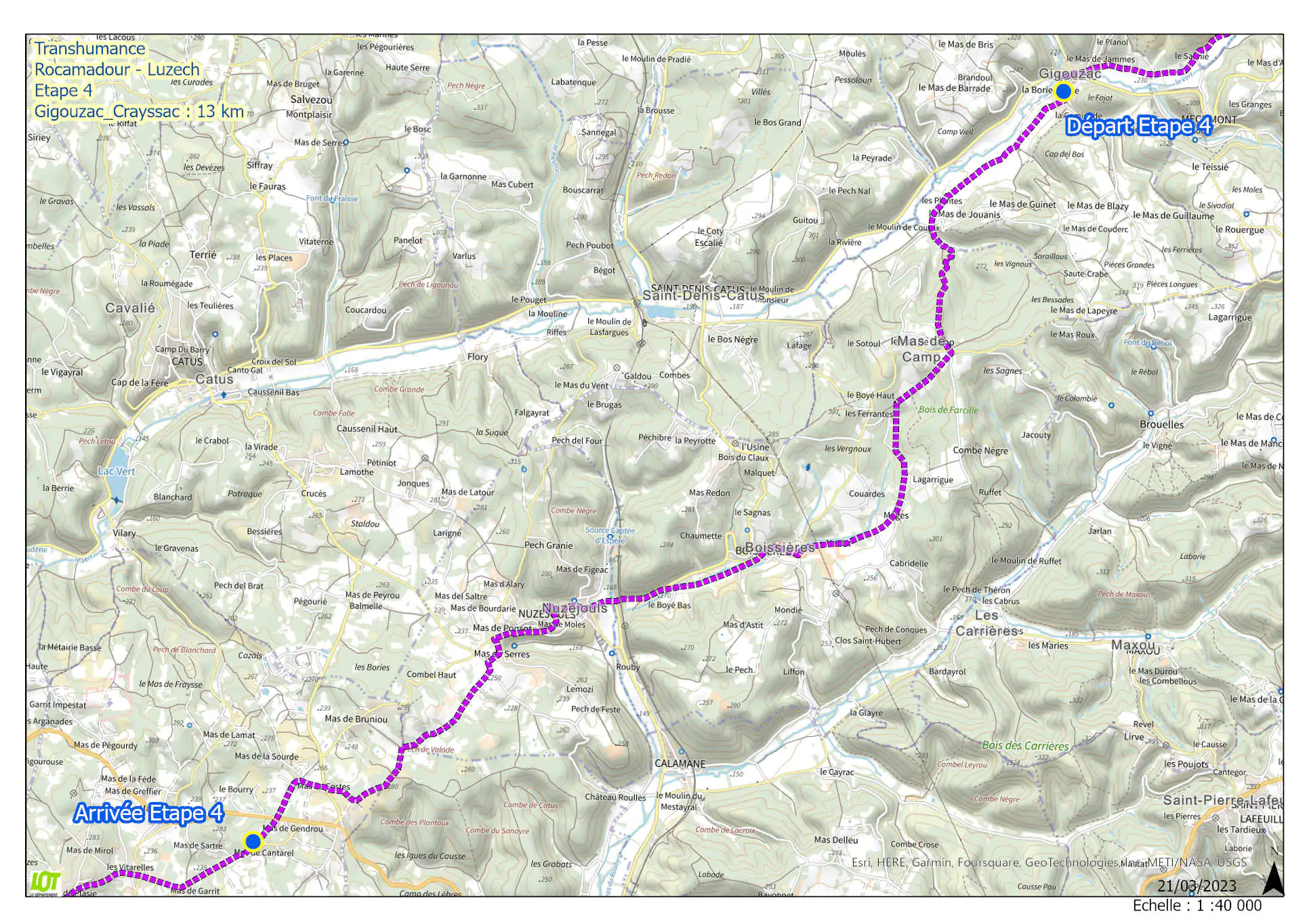 Transhumance Rocamadour Luzech 2024: étape Gigouzac- Crayssac