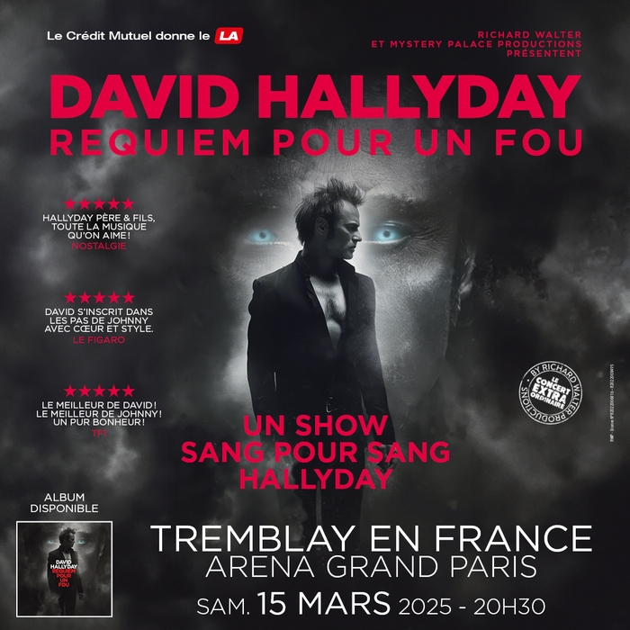 David Hallyday  REQUIEM POUR UN FOU Arena Grand Paris Tremblay-en-France