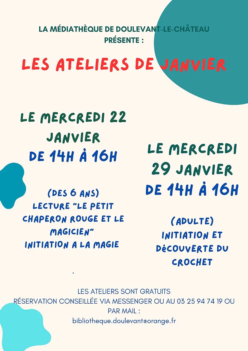 LES ATELIERS DE JANVIER