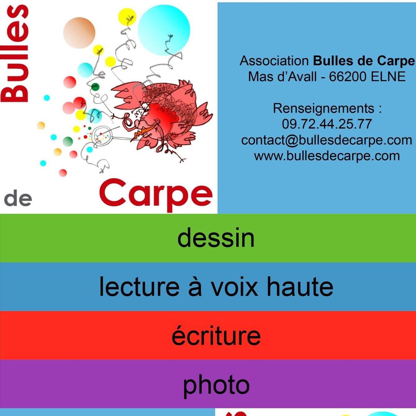 STAGE BULLES DE CARPE LECTURE À HAUTE VOIX- LE LECTEUR AUX DEUX VISAGES