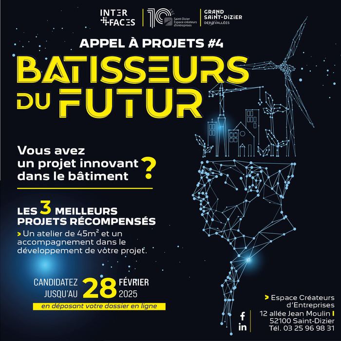 Appel à projets : Construisez aujourd’hui les solutions de demain ! Espace Créateurs d'Entreprises Saint-Dizier