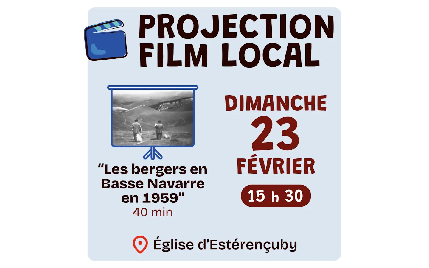 Projection du film Les Bergers de Basse Navarre