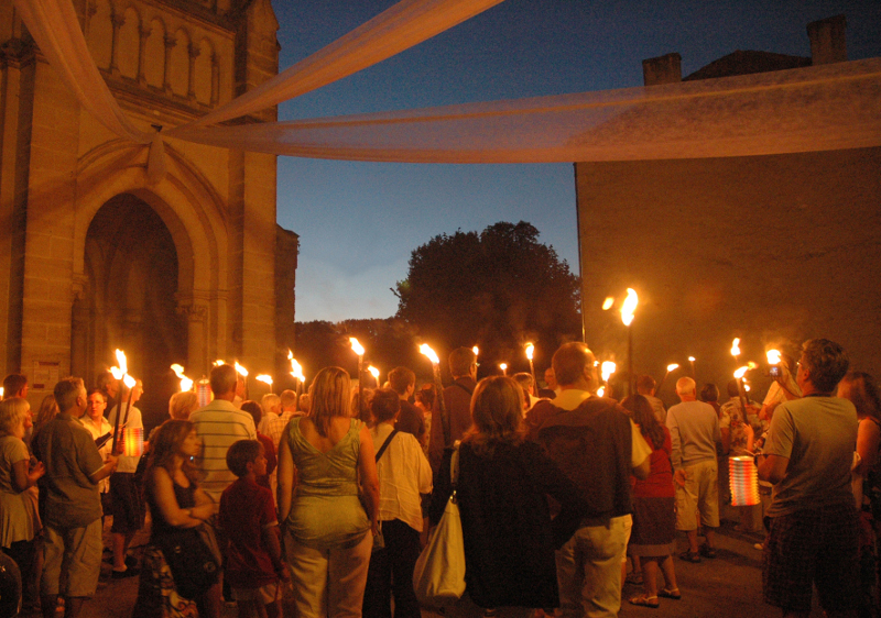 Visite de la bastide aux flambeaux