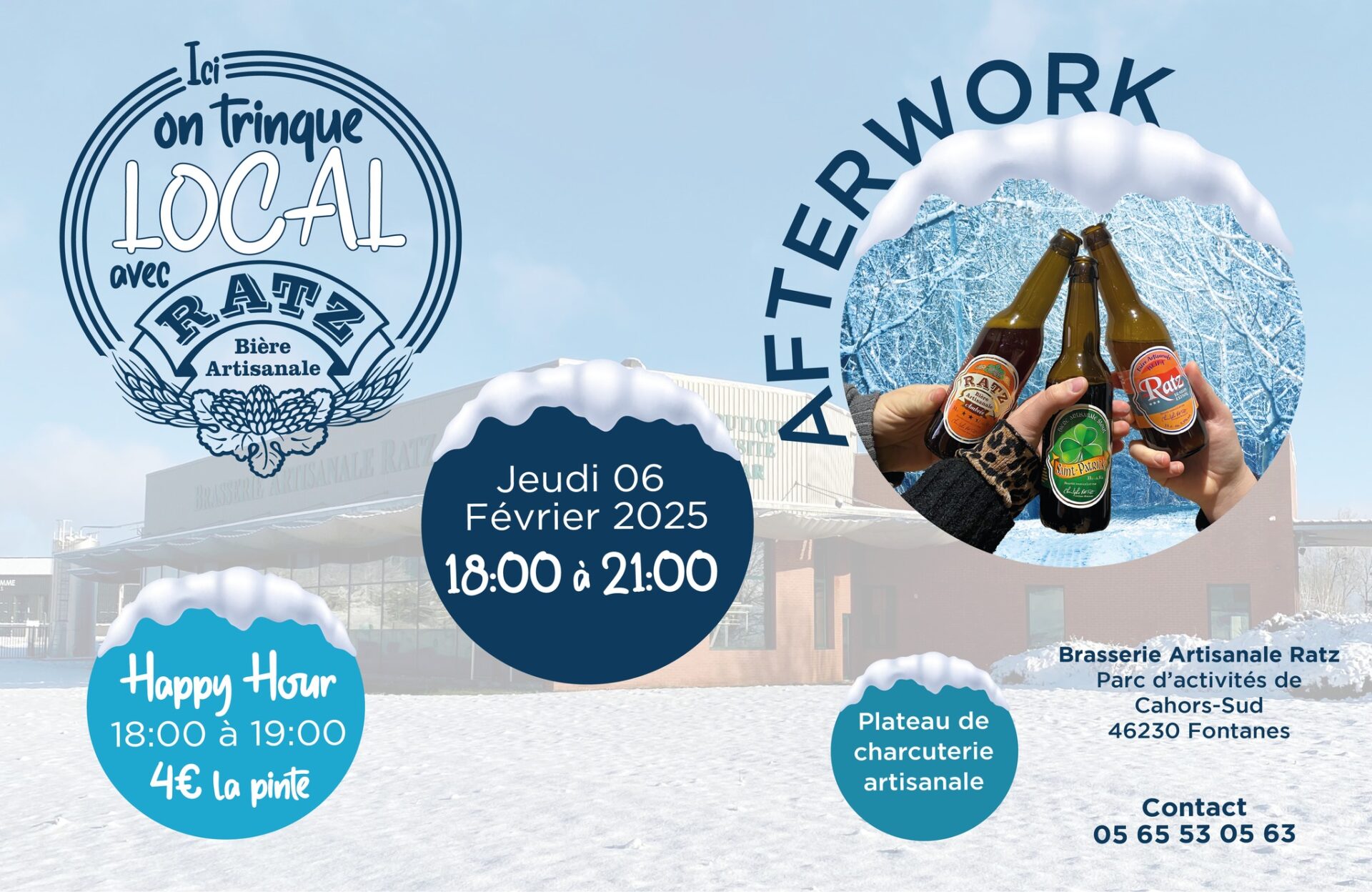 AFTERWORK Venez vous réchauffer à la brasserie Ratz !