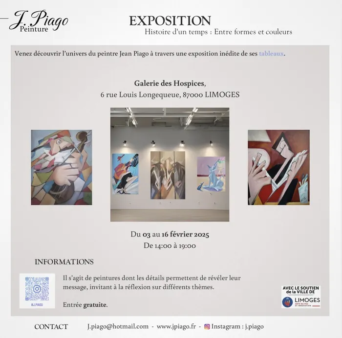 Exposition « Histoire d’un temps : Entre formes et couleurs » Galerie des Hospices Limoges