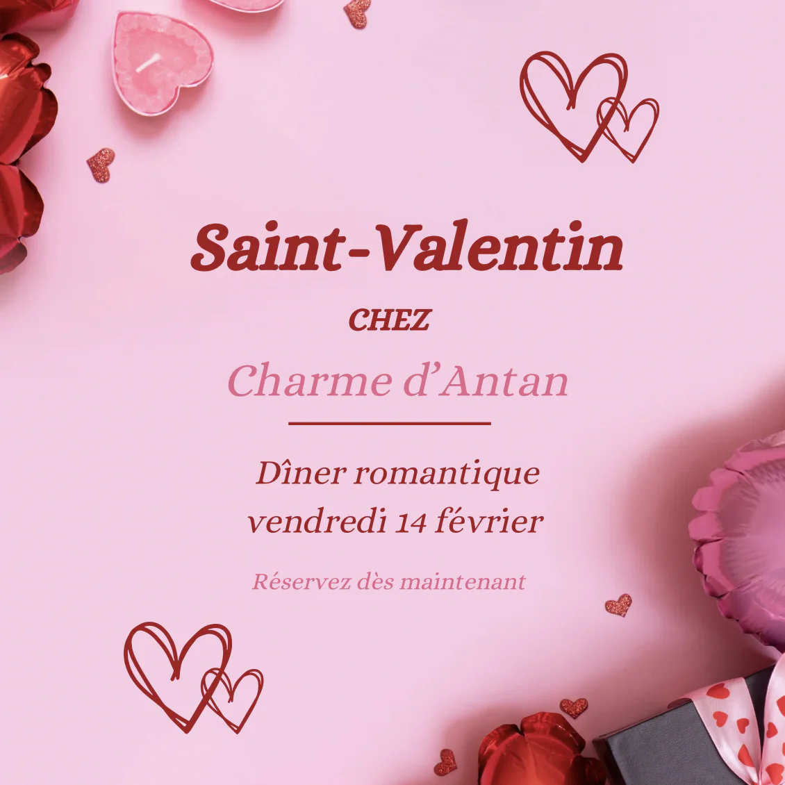 Saint-Valentin chez Charme d'Antan