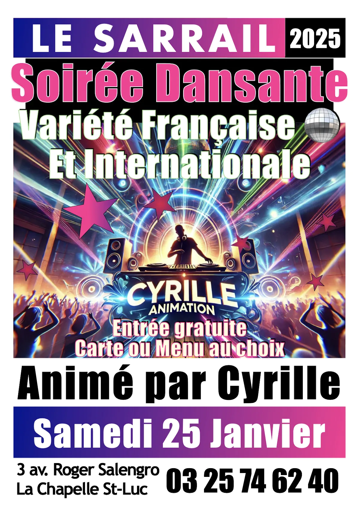 Soirée Dansante Variété française et internationale !