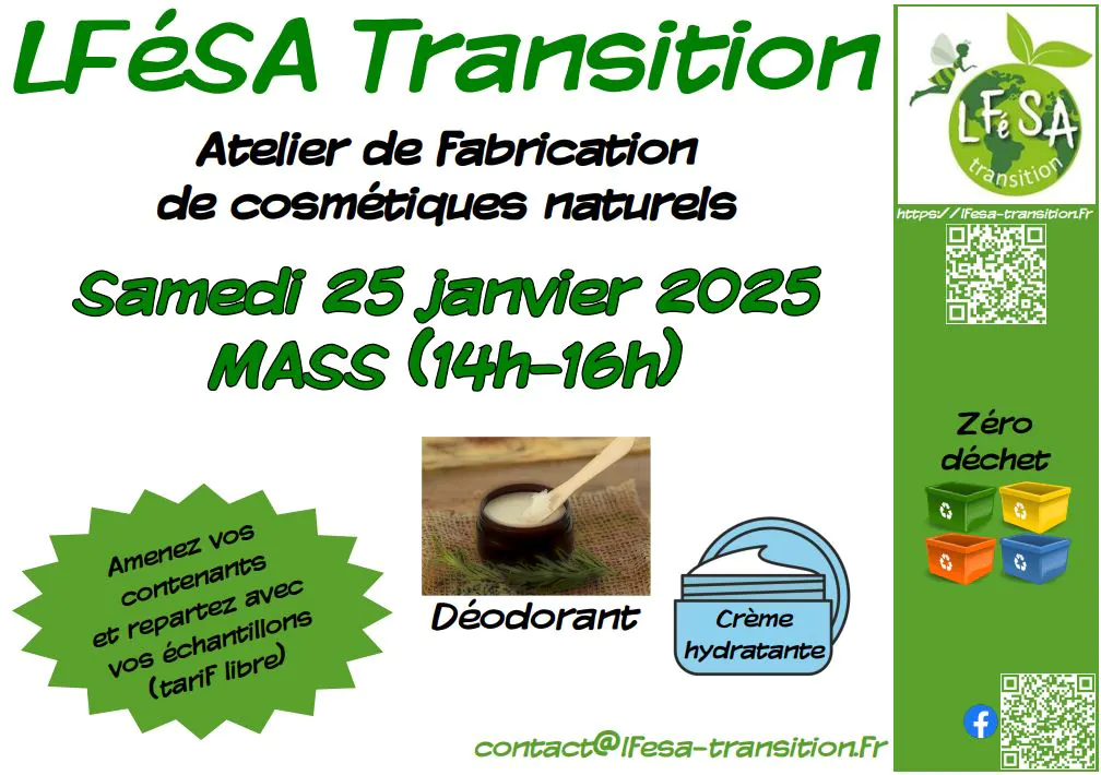 Atelier de fabrication de cosmétiques naturels