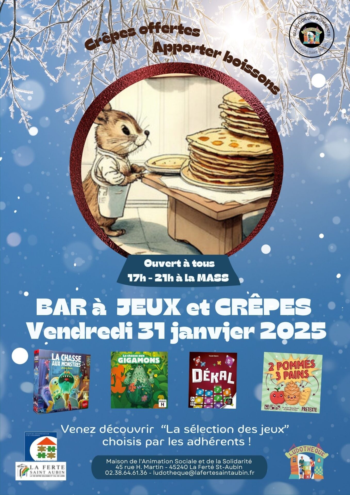 Bar à jeux et crêpes