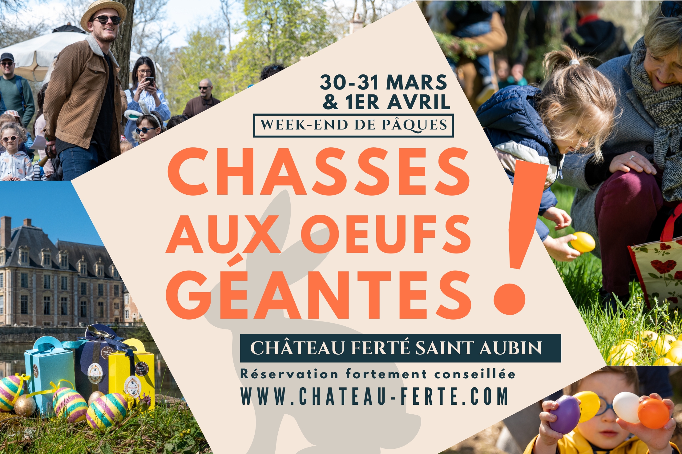 Chasses aux oeufs géantes Pâques au Château de la Ferté !