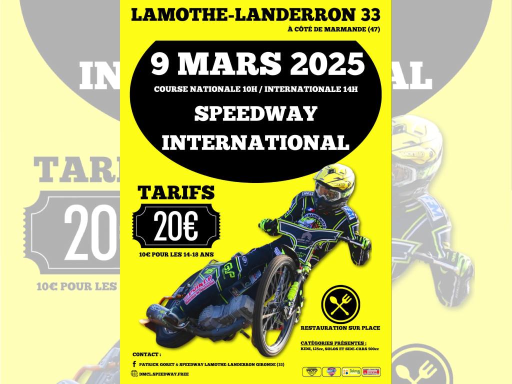 Course nationale et internationale Speedway