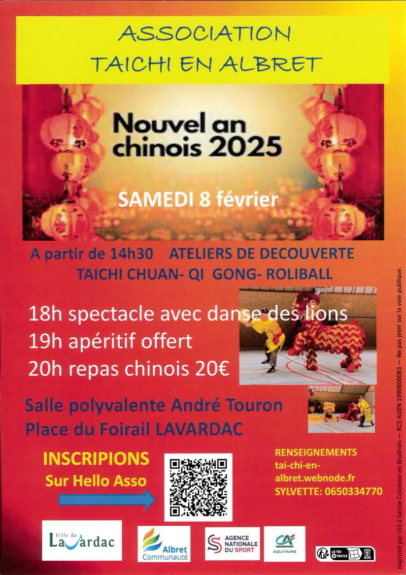 Association Tai chi en Albret Nouvel an chinois 2025