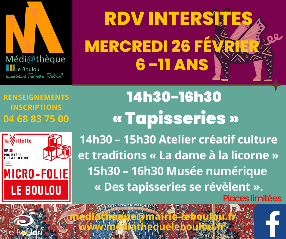 RDV INTERSITES MEDIATHÈQUE/ESPACE MAX HAVART MICRO-FOLIE TAPISSERIES