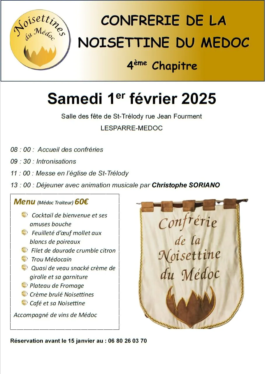 4ème Chapitre de la Confrérie de la Noisettine du Médoc