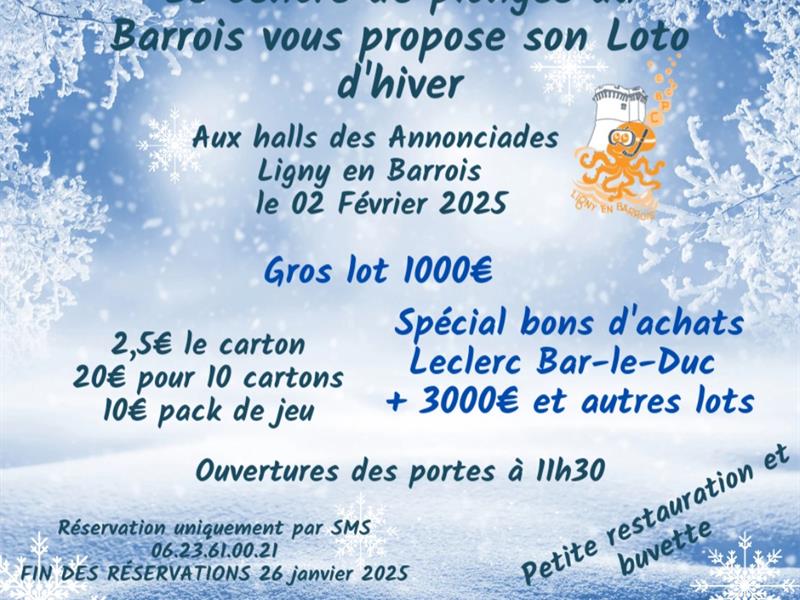 LOTO DU CENTRE DE PLONGÉE DU BARROIS