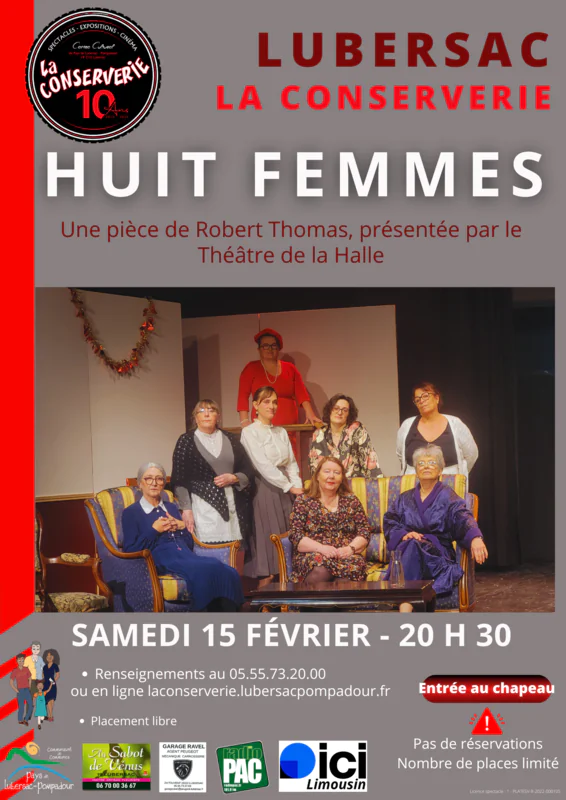 La Conserverie soirée théâtre Huit femmes